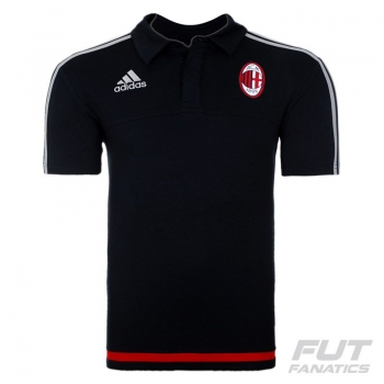 Adidas AC Milan 2016 Travel Black Polo Shirt