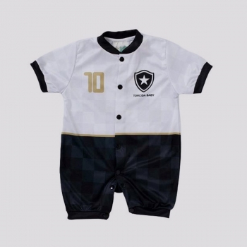 Botafogo Style Black and White Baby Romper Suit
