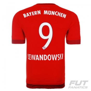 Adidas FC Bayern München Home 2016 Jersey 9 Lewandowski