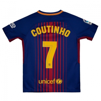 Nike Barcelona Home 2018 7 Coutinho Kids Jersey