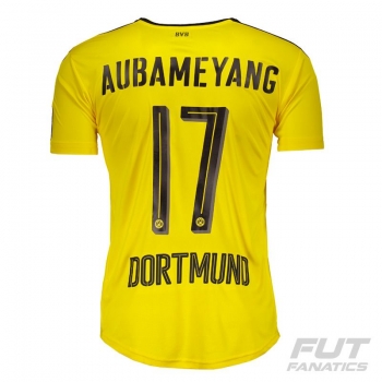 Puma Borussia Dortmund Home 2017 Jersey 17 Aubameyang