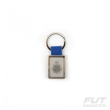 Cruzeiro Tetracampeão Brasileiro Blue Leather Key Ring