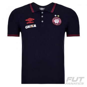Umbro Atlético Paranaense Travel 2016 Black Polo Shirt