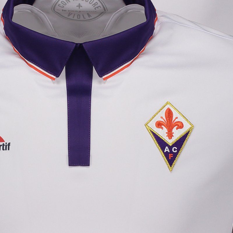 2821 Le Coq Sportif Fiorentina Polo Representación Blanca Cotton Shirt 1521529 