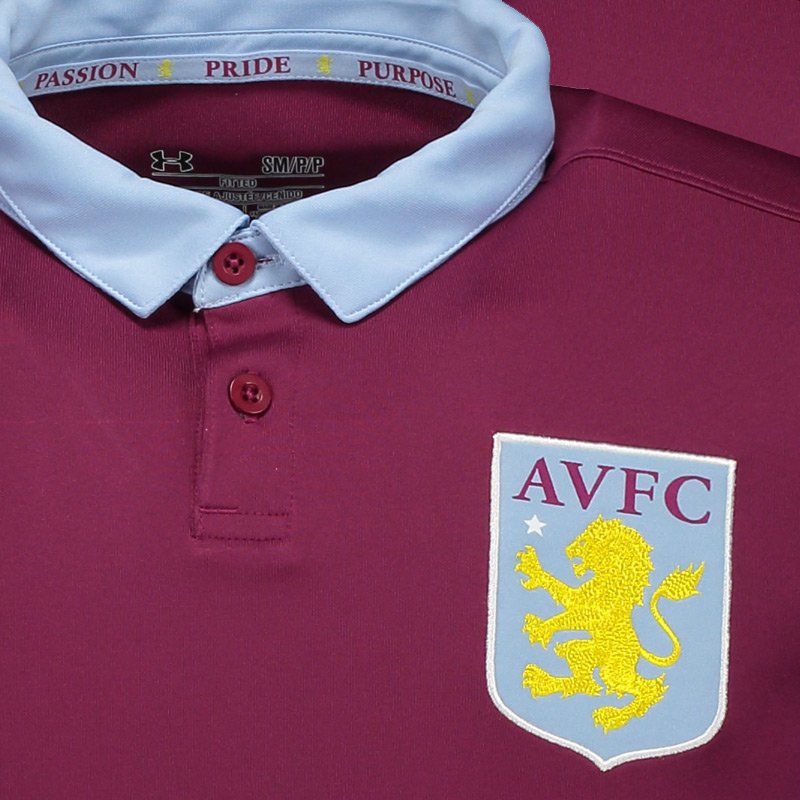 Under Armour Aston Villa FC Short Sleeve Youths Away Football Top 1288206 101 