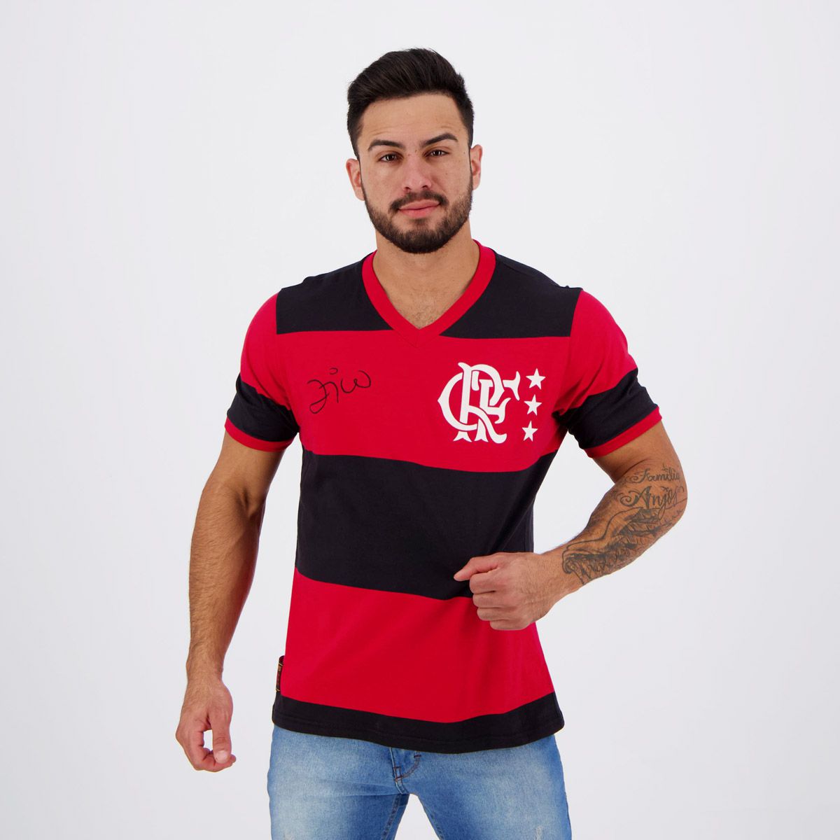 Men's Flamengo Replica Jersey 1981 Zico Brazilian Soccer 