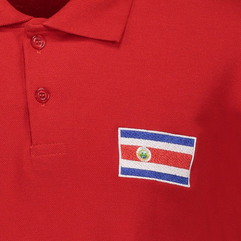 LANJYF Menâ€s Costa Rica Flag Map Polo Tshirt for Men 