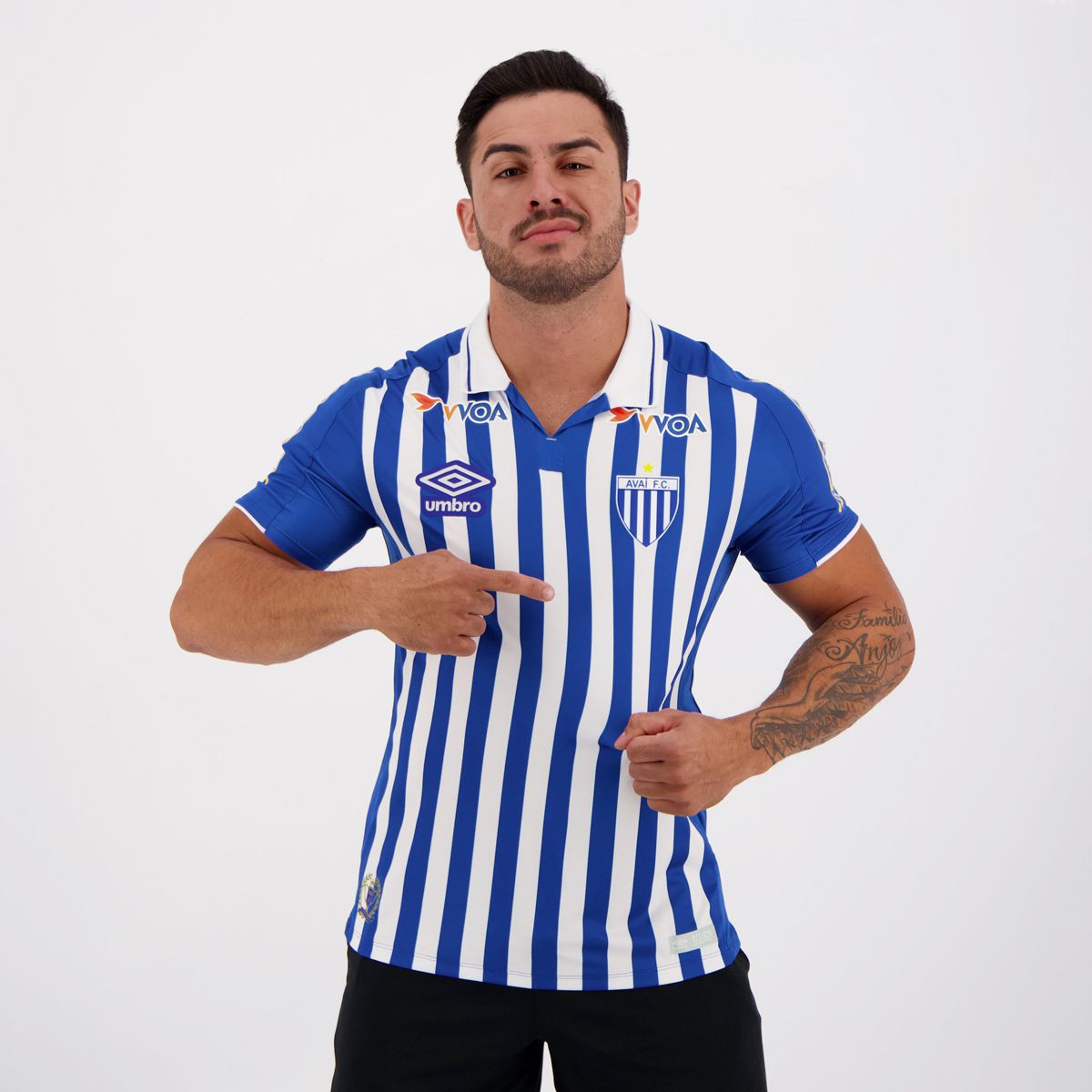 2019 2020 Umbro Brazil Avai Home Soccer Football Player Shirt Jersey 