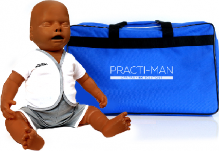 Manequim Bebê para Treinamento RCP - Practi-Baby Pele escura