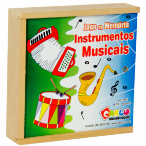 Jogo da Memória Instrumentos Musicais - MDF 28 Peças