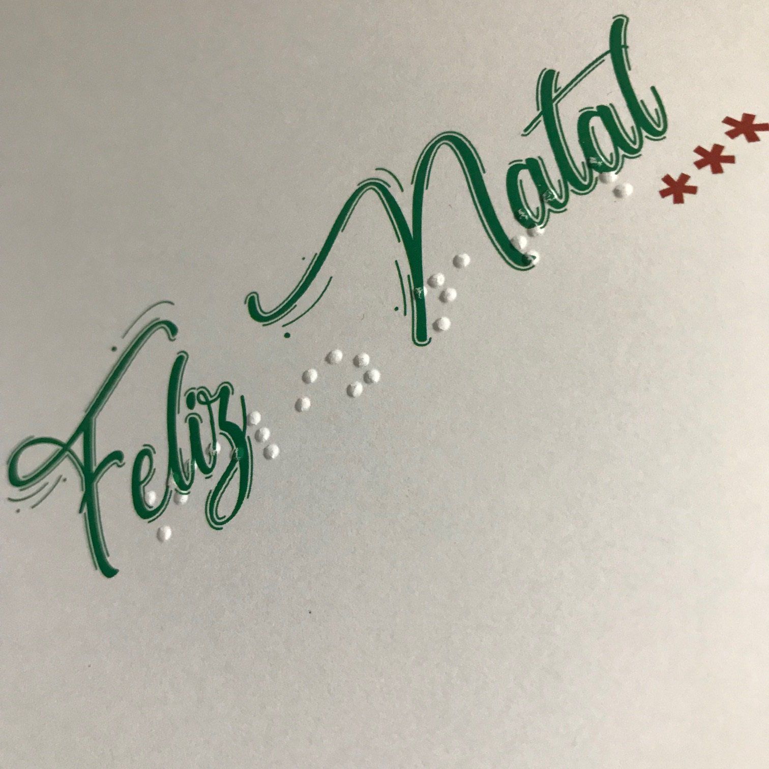 Cartão de Natal e Ano Novo em Braille - Conjunto com 2 unidades