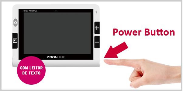 Vídeo Ampliador Portátil Zoomax Snow 7'' HD PLUS com Leitor de Texto
