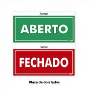 Placa Aberto/Fechado (13,0X30cm)