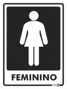 Placa Feminino PS65 (20x15cm)