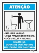 Placa Não Urine No Chão PS78 (20x15cm)