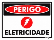 Placa Perigo Eletricidade PS127 (20x15cm)