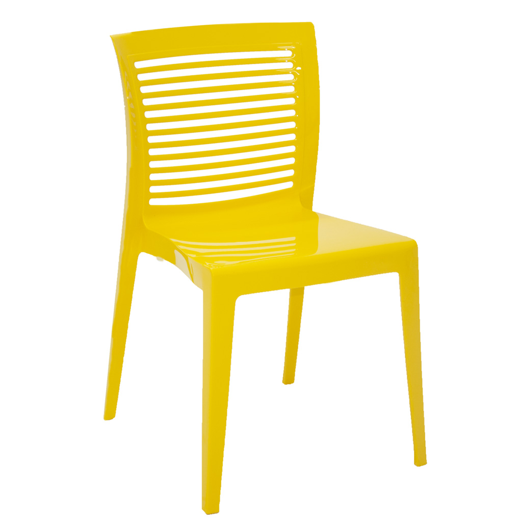 Cadeira S/Bracos Polipropileno Victoria Amarela Tramontina