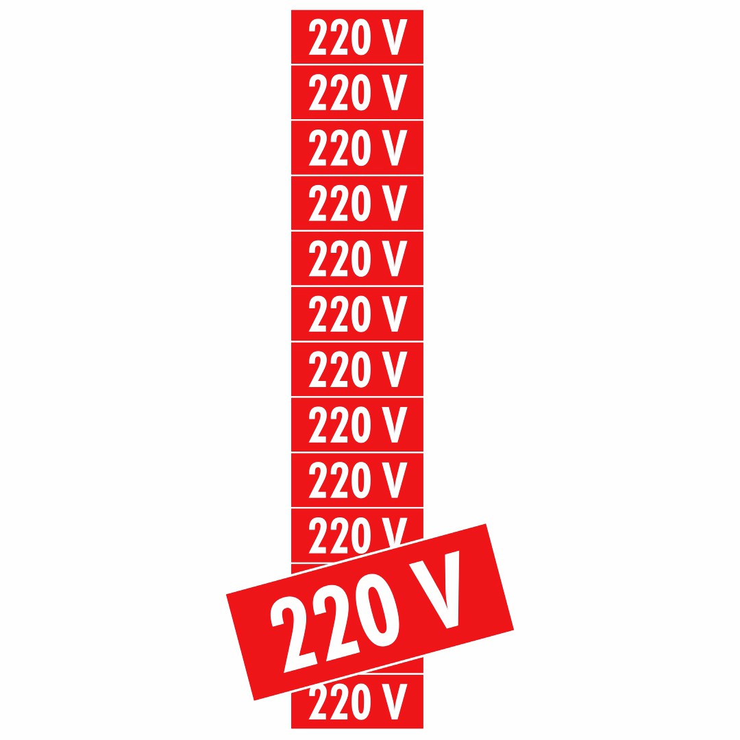 Placa 220v PS75 (1,5x3,6cm) - 13 Unidades
