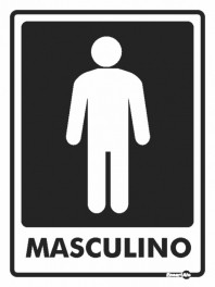 Placa Masculino PS66 (20x15cm)