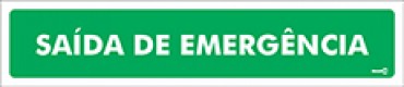 Placa Saída de Emergência PS73 (6,5x30cm)