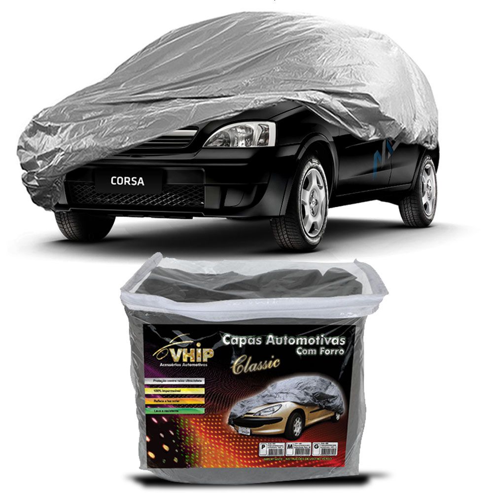 Capa Protetora Corsa Hatch com Forro 100% Impermeavel para Cobrir Carro