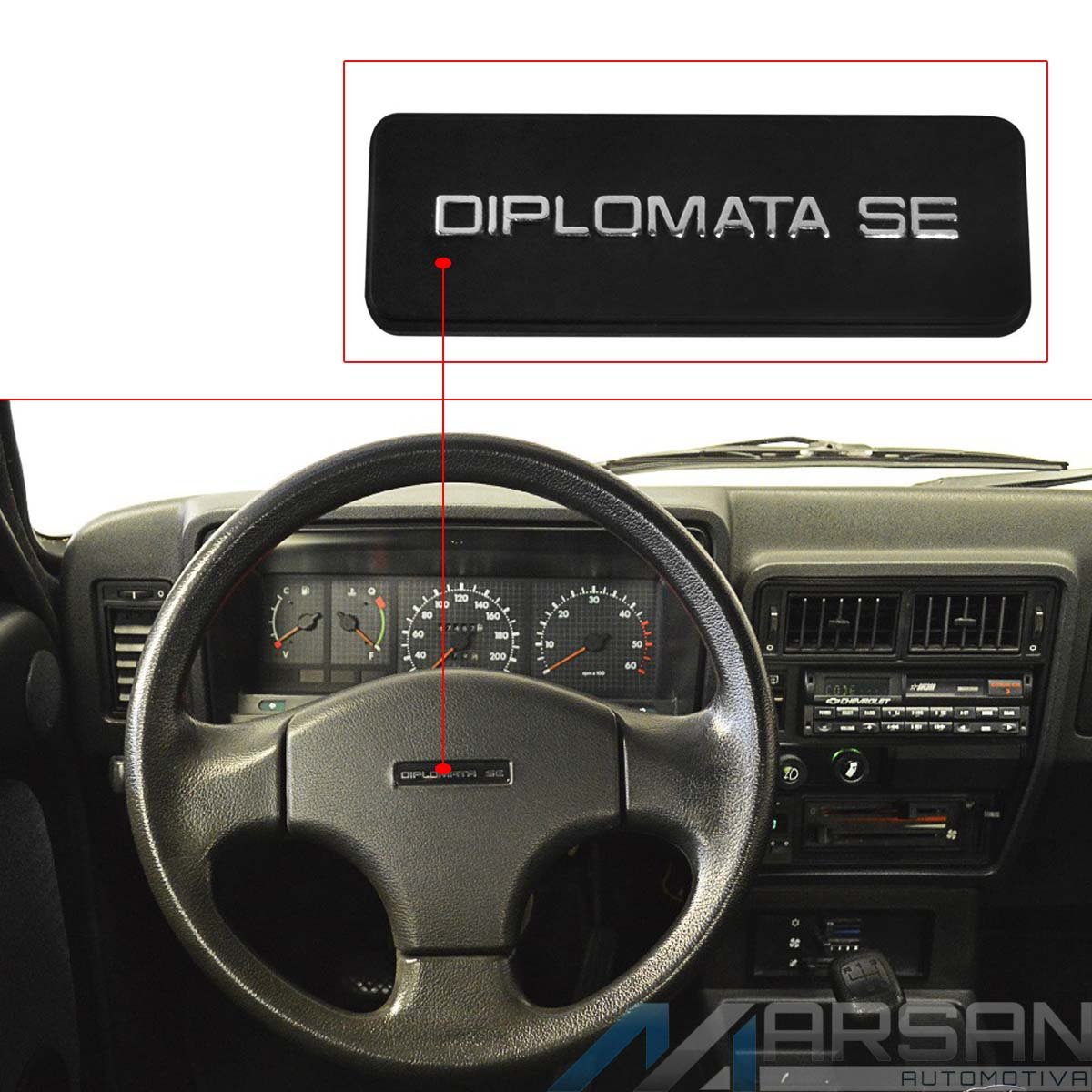 Emblema Diplomata SE do Volante Opala Caravan D20