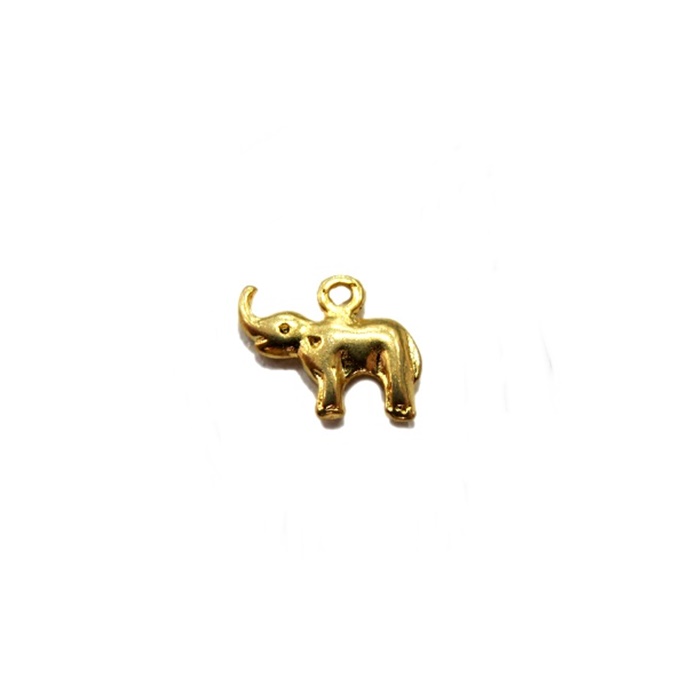 Pingente Elefante pequeno dourado (10 unidades)- PTD031