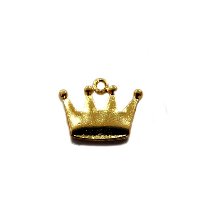 Pingente Coroa I dourada- PTD040