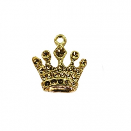 Pingente Coroa III dourada- PTD042