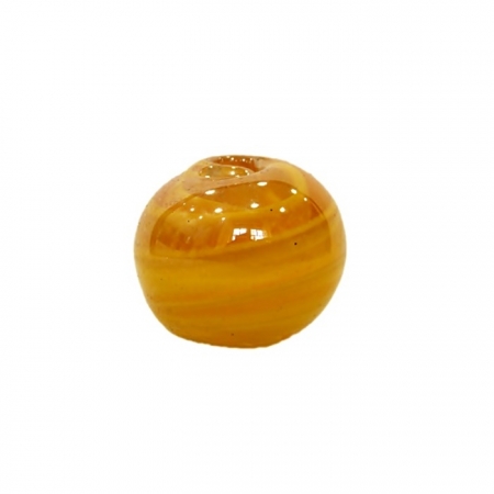 Bola de murano GG amarelo gema irisado- MU001