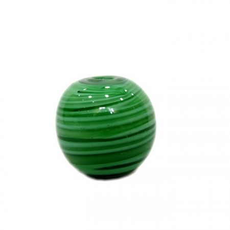 Bola de murano GG verde leitosa mesclado- MU035
