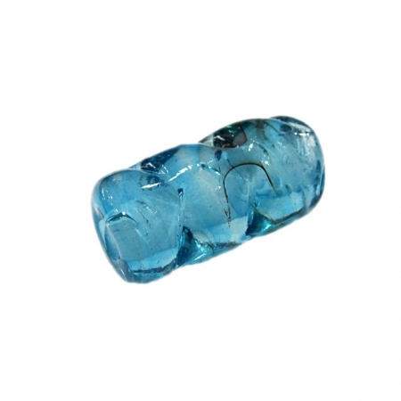 Firma de murano mola azul turquesa transparente- FM079