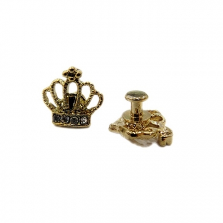 Piercing Mini coroa dourada (Par)- PID050