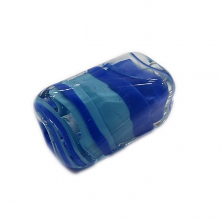 Facetado de murano GG azul turquesa/ azul royal- MU515