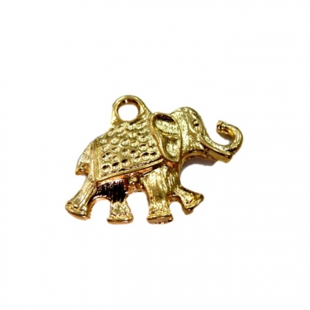 Pingente Elefante grande dourado- PTD025