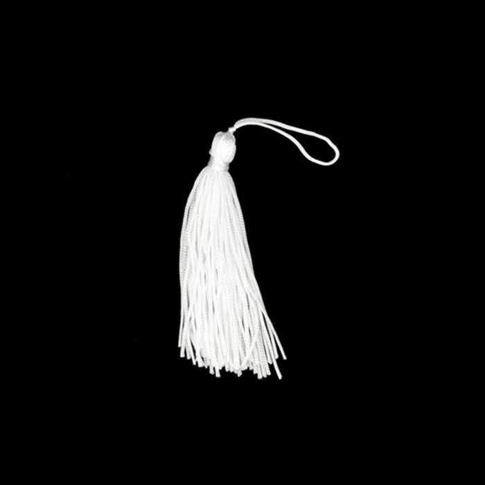 Pingente de seda branco (100 unid.)- FRAN014 ATACADO