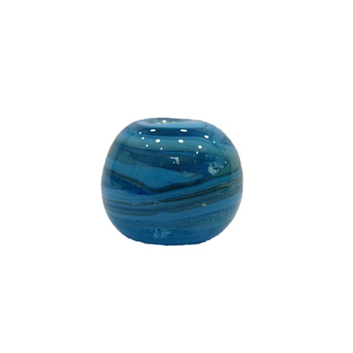Bola de murano G azul turquesa- MU074