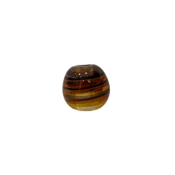 Bola de murano P ambar/ preto (10 unidades)- MU108
