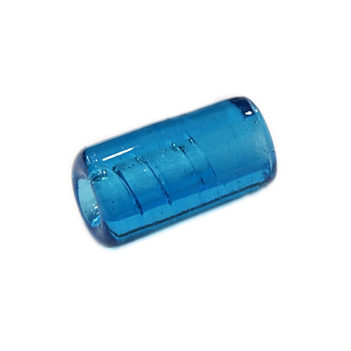 Firma de murano azul turquesa transparente- FM035