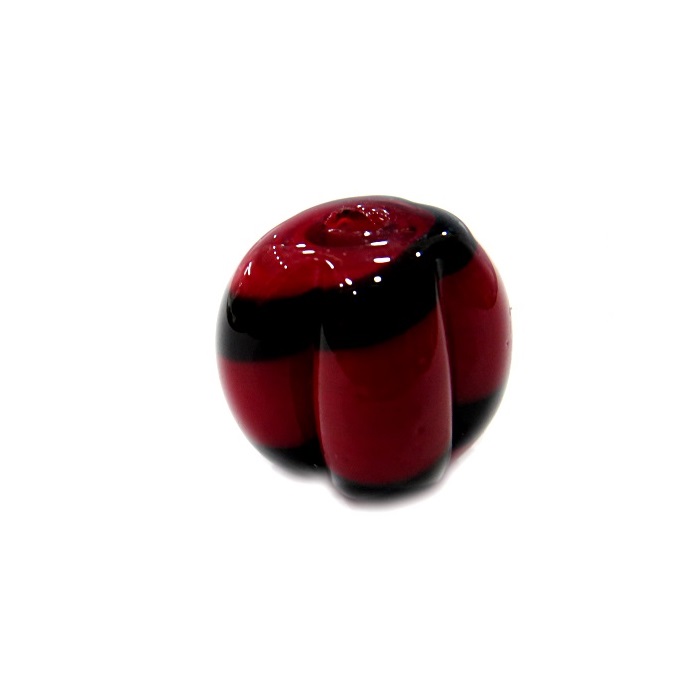 Pitanga de murano G vermelho/ preto- MU454