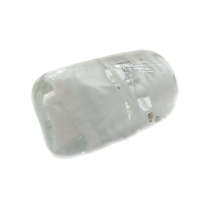 Facetado de murano GG branco cristal- MU497