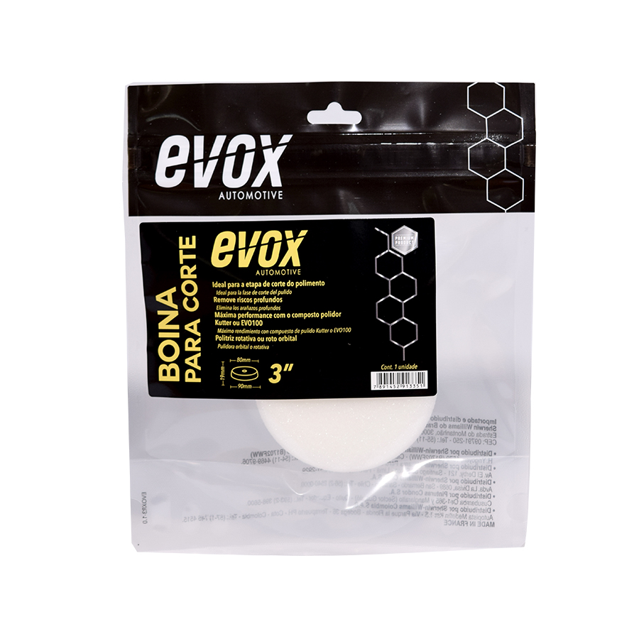 Boina de Espuma Branca Evox 3 Polegadas - Corte