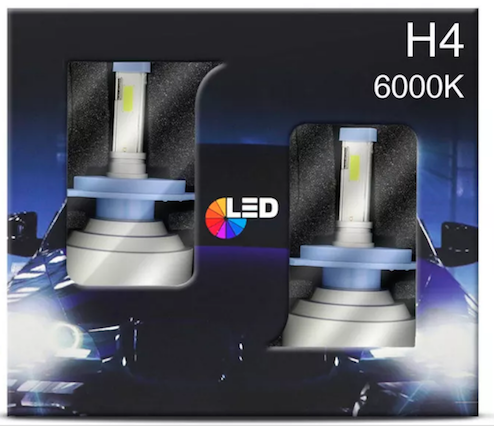 Lâmpadas LED Farol Ford Fiesta H4 6000k