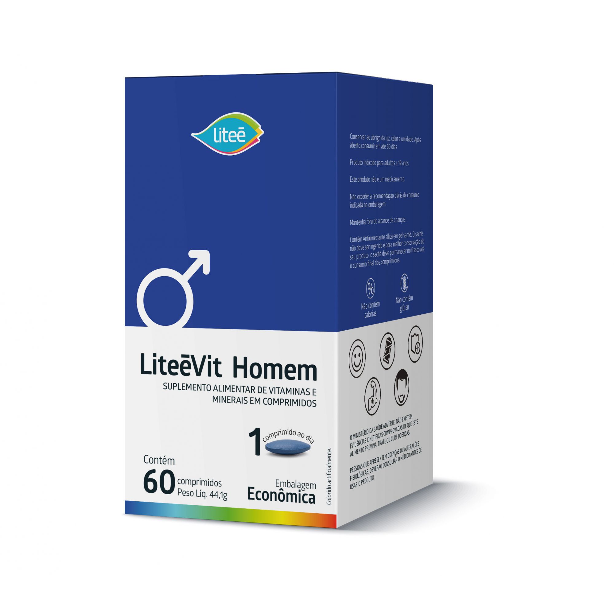 LiteeVit Homem Multivitamínico Masculino- 60 comprimidos