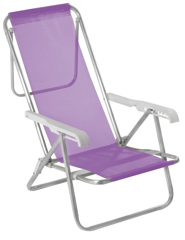Cadeira De Praia Vira Espreguiçadeira Piscina Alumínio Reclinável 8 Posições Mor  - Pensou Filtros