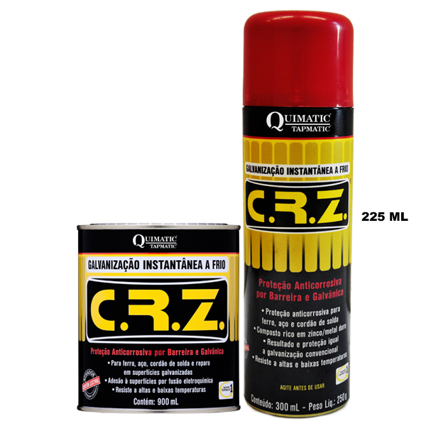 C. R. Z. ? Galvanização Instantânea a Frio - Embalagem 225 ML - QUIMATIC/TAPMATIC