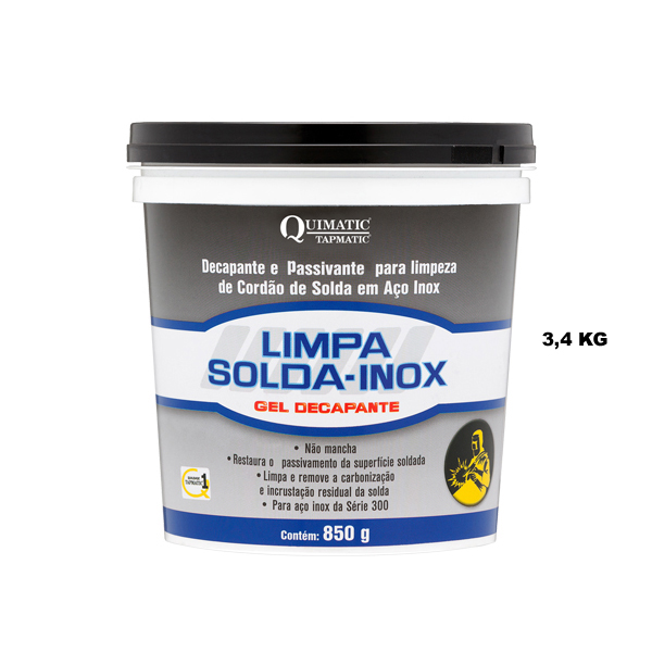 Limpa-Solda-Inox Gel Decapante e Passivante - Embalagem 3,4 Kg - QUIMATIC/TAPMATIC