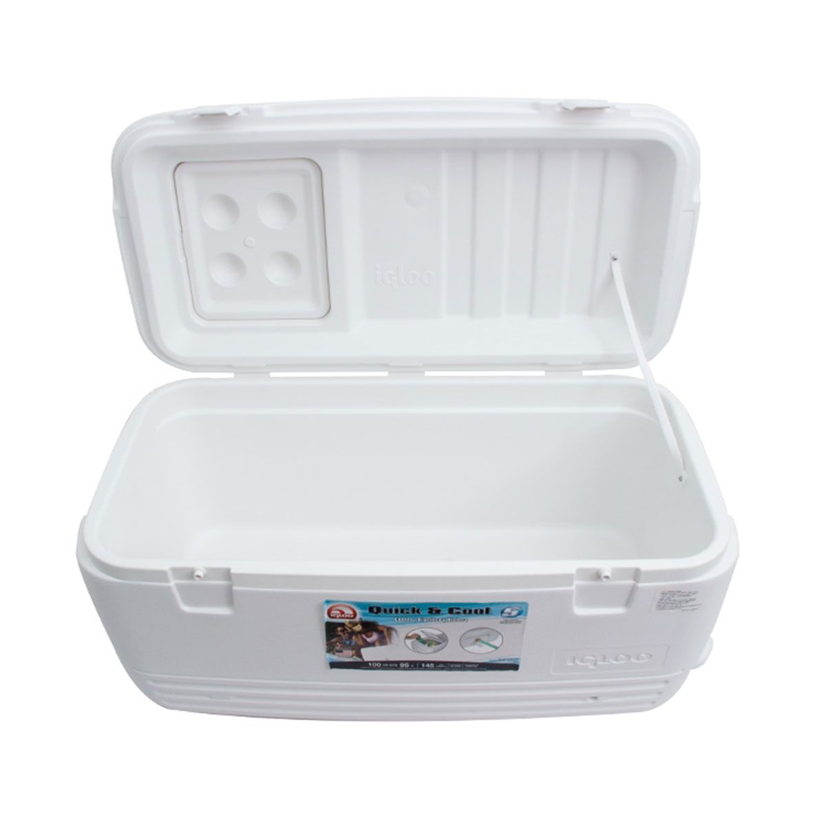 Caixa Térmica Cooler Nautika 95 L Igloo Quick 100QT Branco