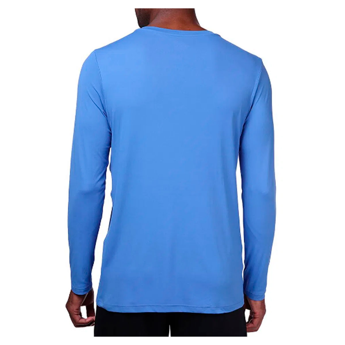 Camiseta Masculina Columbia Neblina Manga Longa Azul Claro