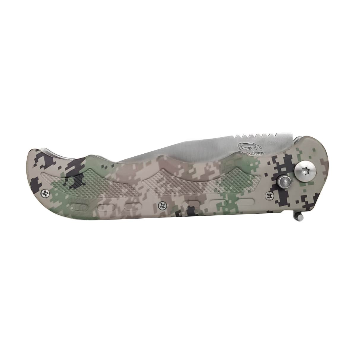Canivete Stainless A857 Camuflada Digital Marpat Verde